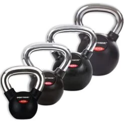 Functional Training Store 31 Sport-Thieme Kettlebell-Set "Gummiert Mit Glattem Chrom-Griff"