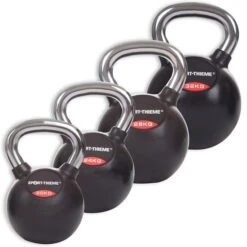 Sport-Thieme Kettlebell-Set "Gummiert Mit Glattem Chrom-Griff" -Functional Training Store 132 0826